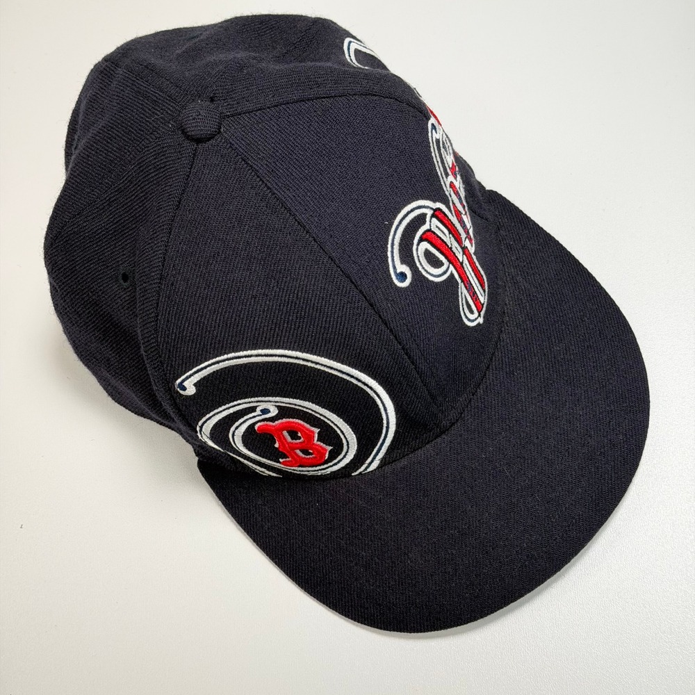 Boston Red Sox New Era Fitted MLB Baseball Cap 7-3/8 59FIFTY Embroidered Hat VTG